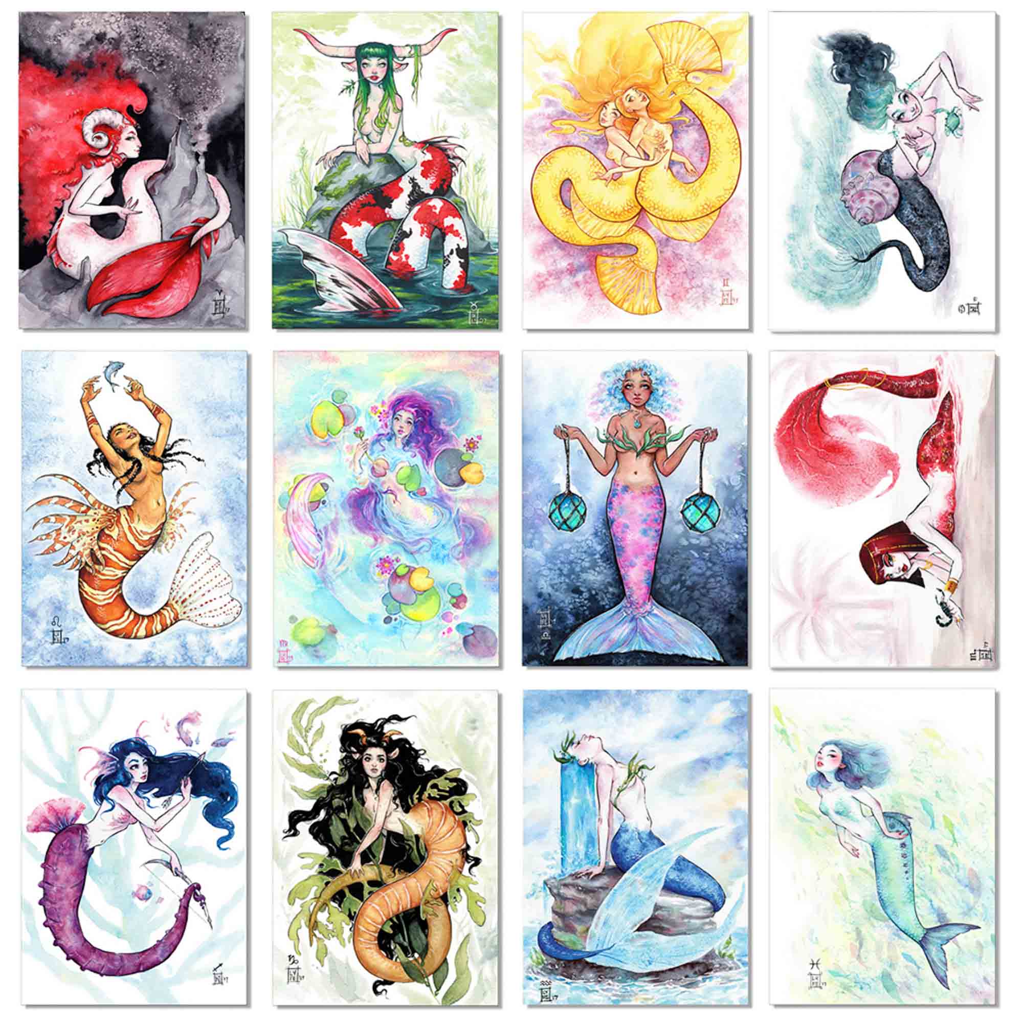 Mermaid Astrology Print Packs