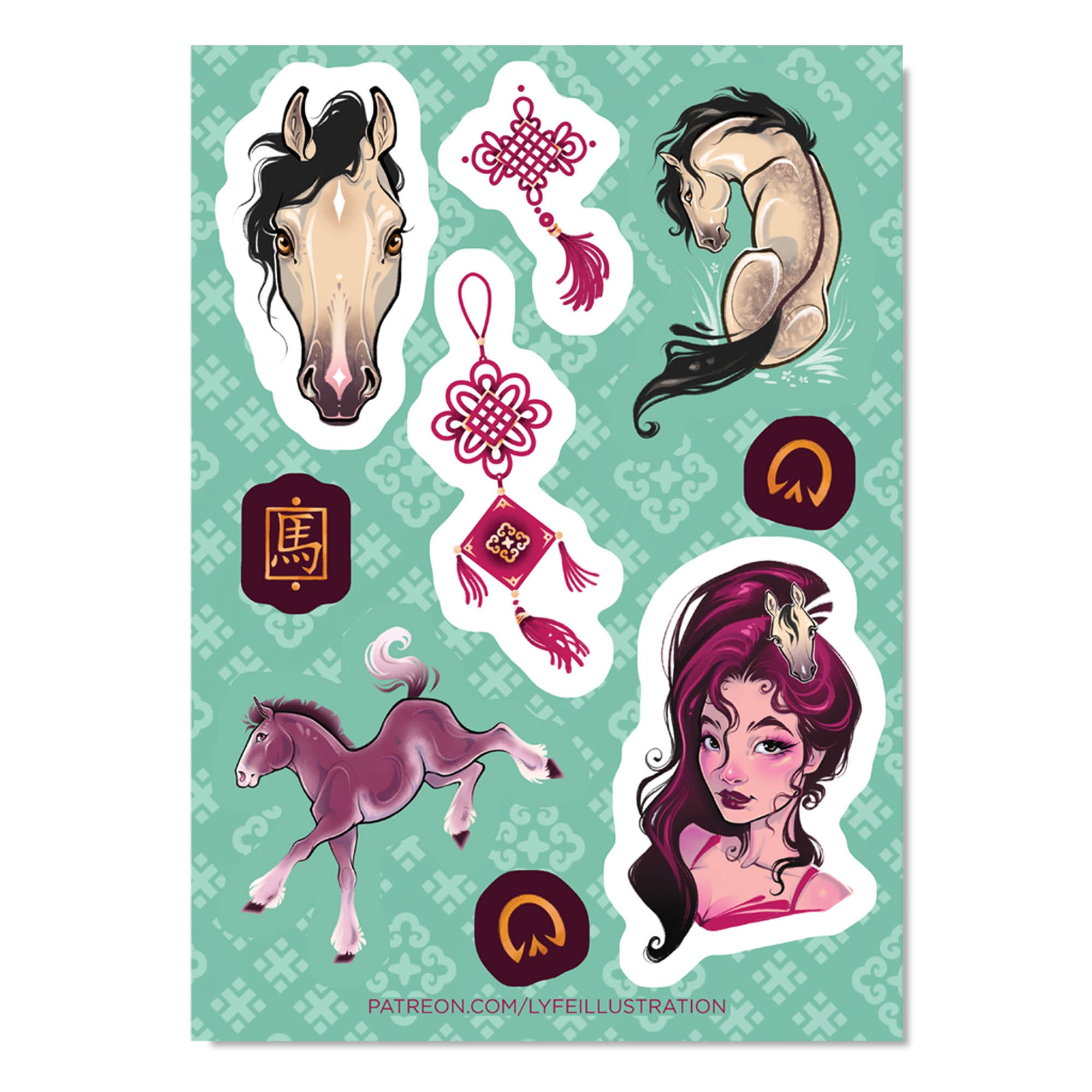 The Horse Zodiac Sticker Sheet