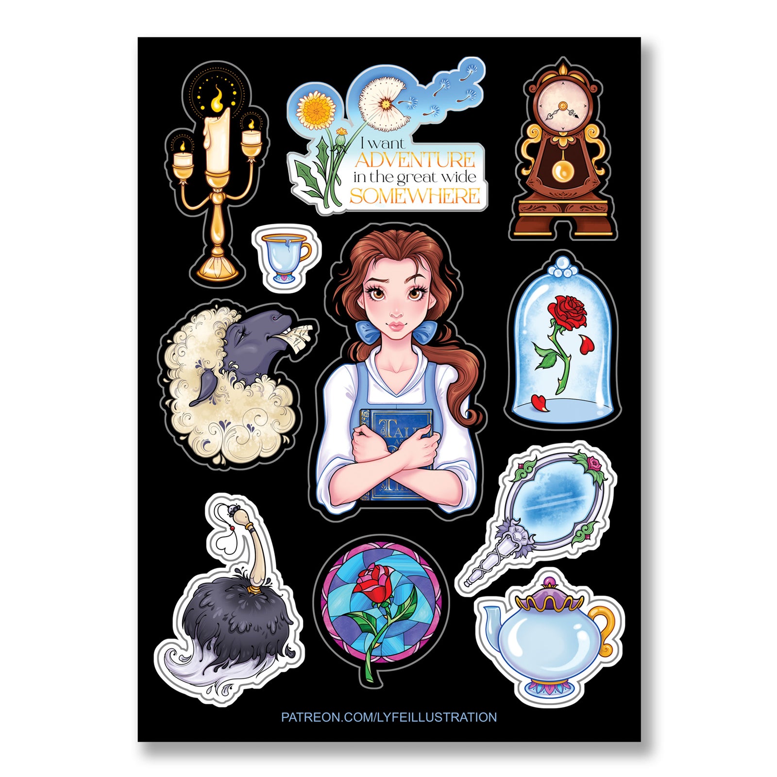 Belle Princess Sticker Sheet