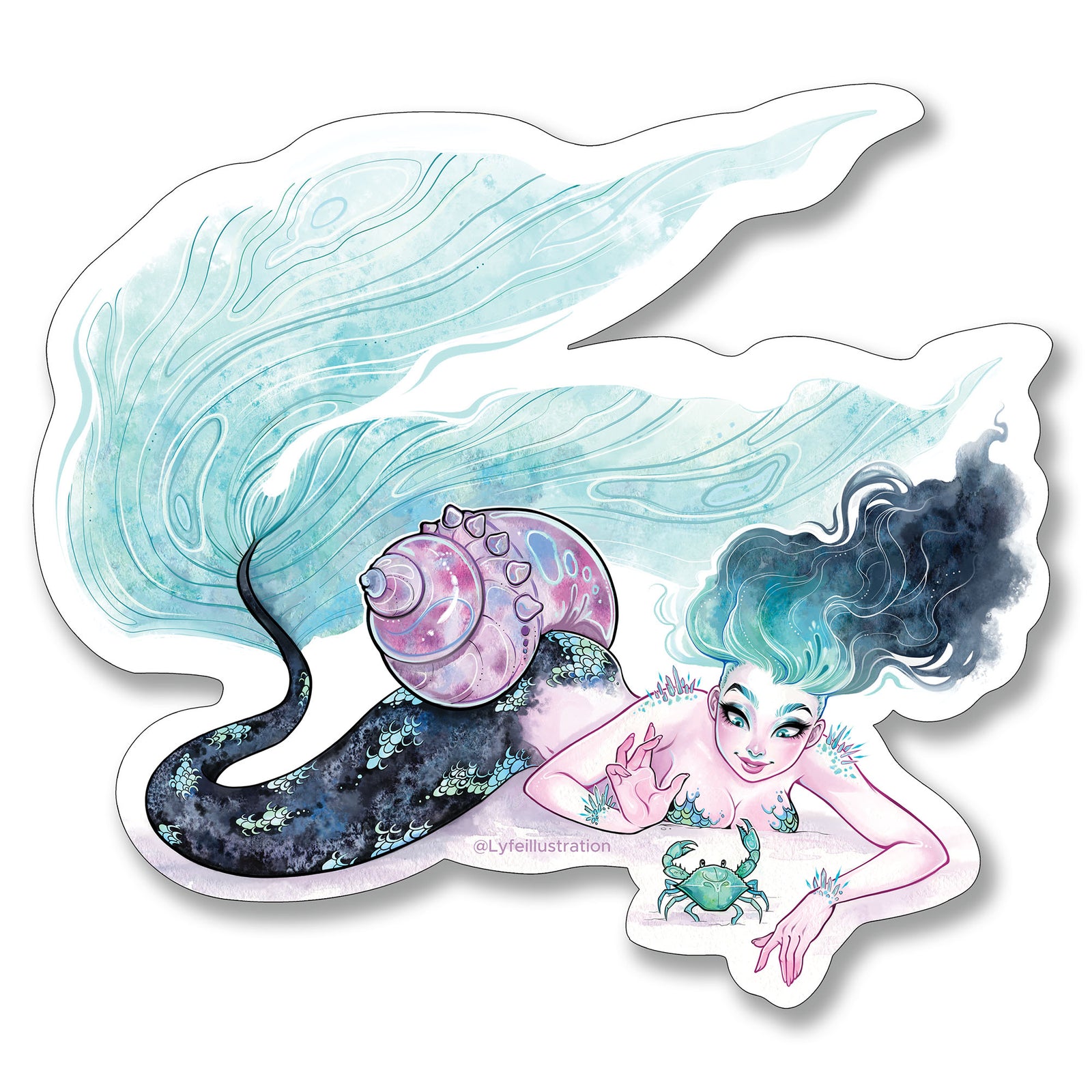 Cancer Mermaid Sticker