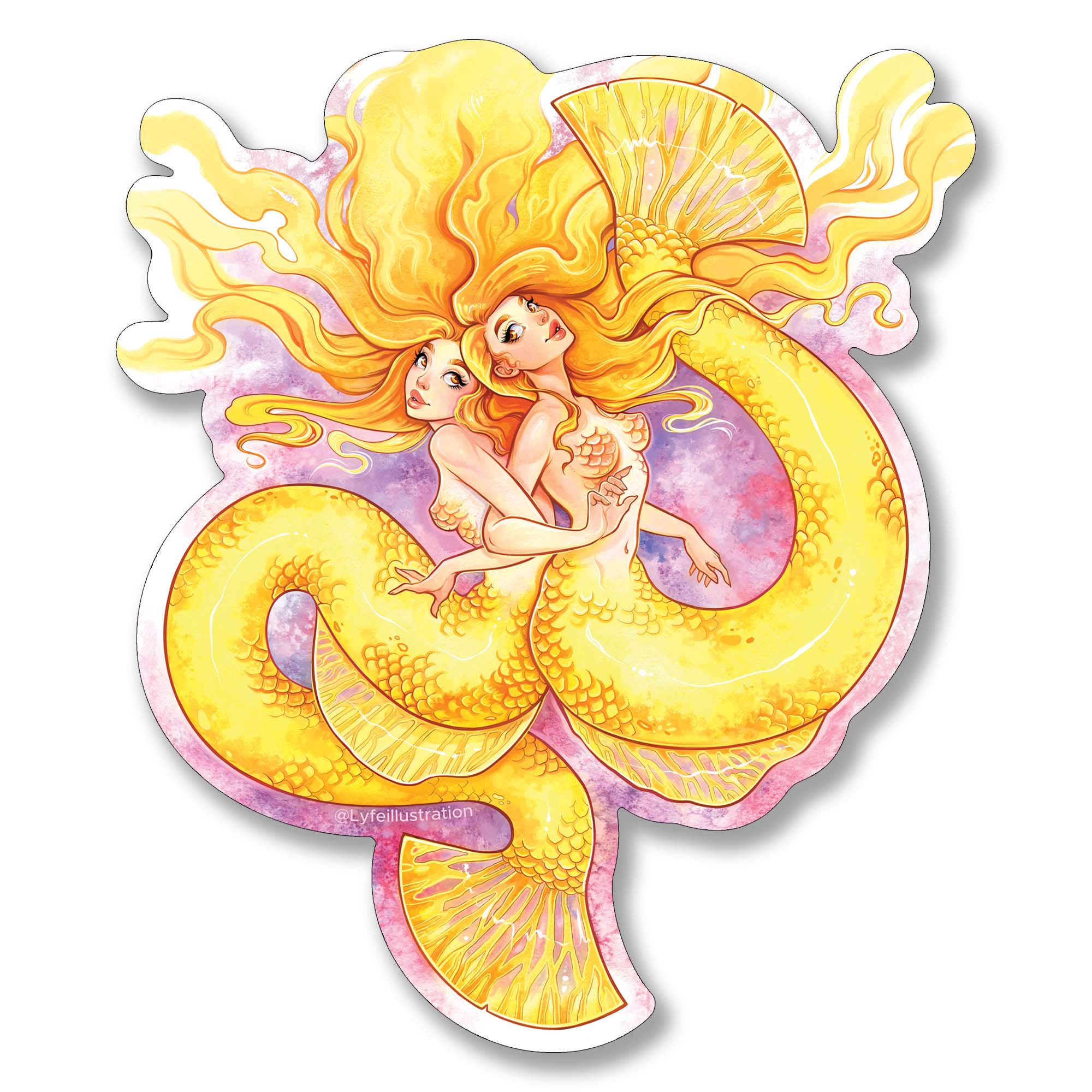 Gemini Mermaid Sticker