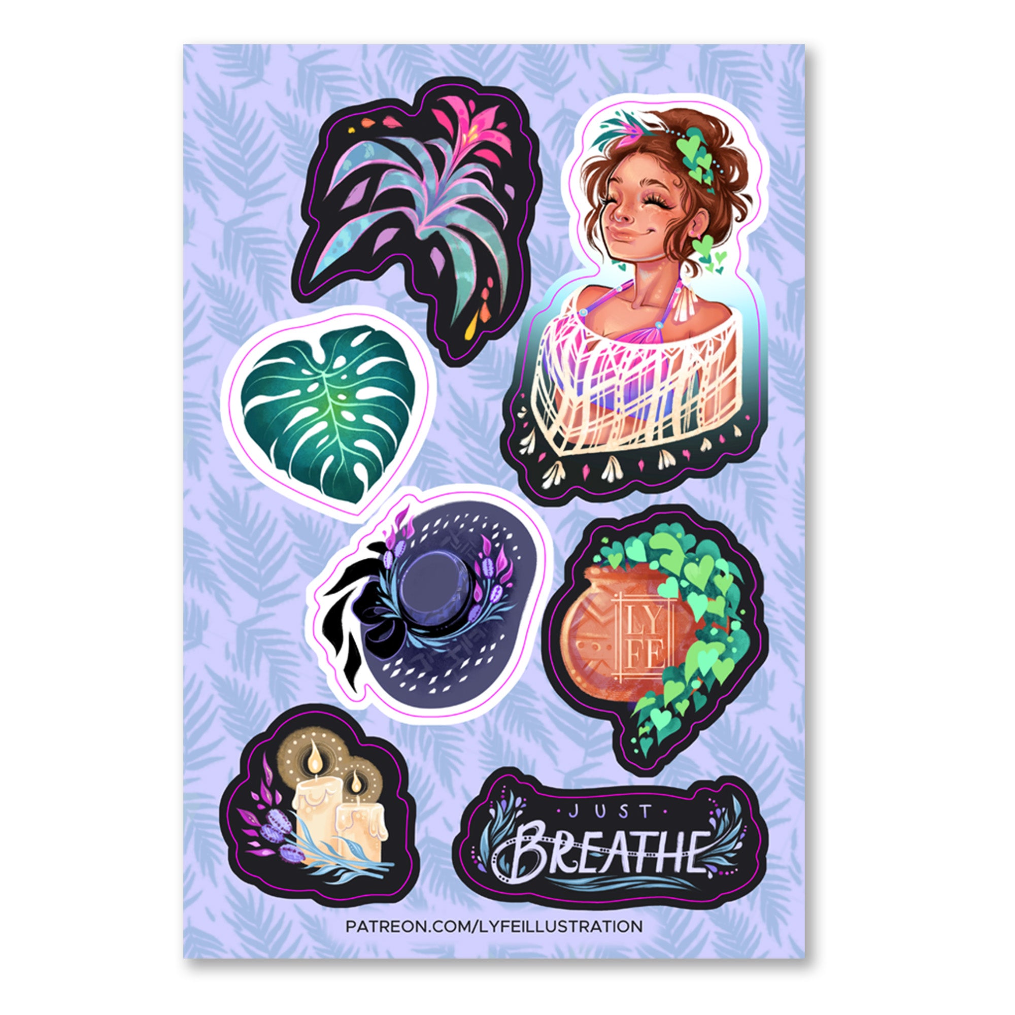 Just Breathe Sticker Sheet - Foil