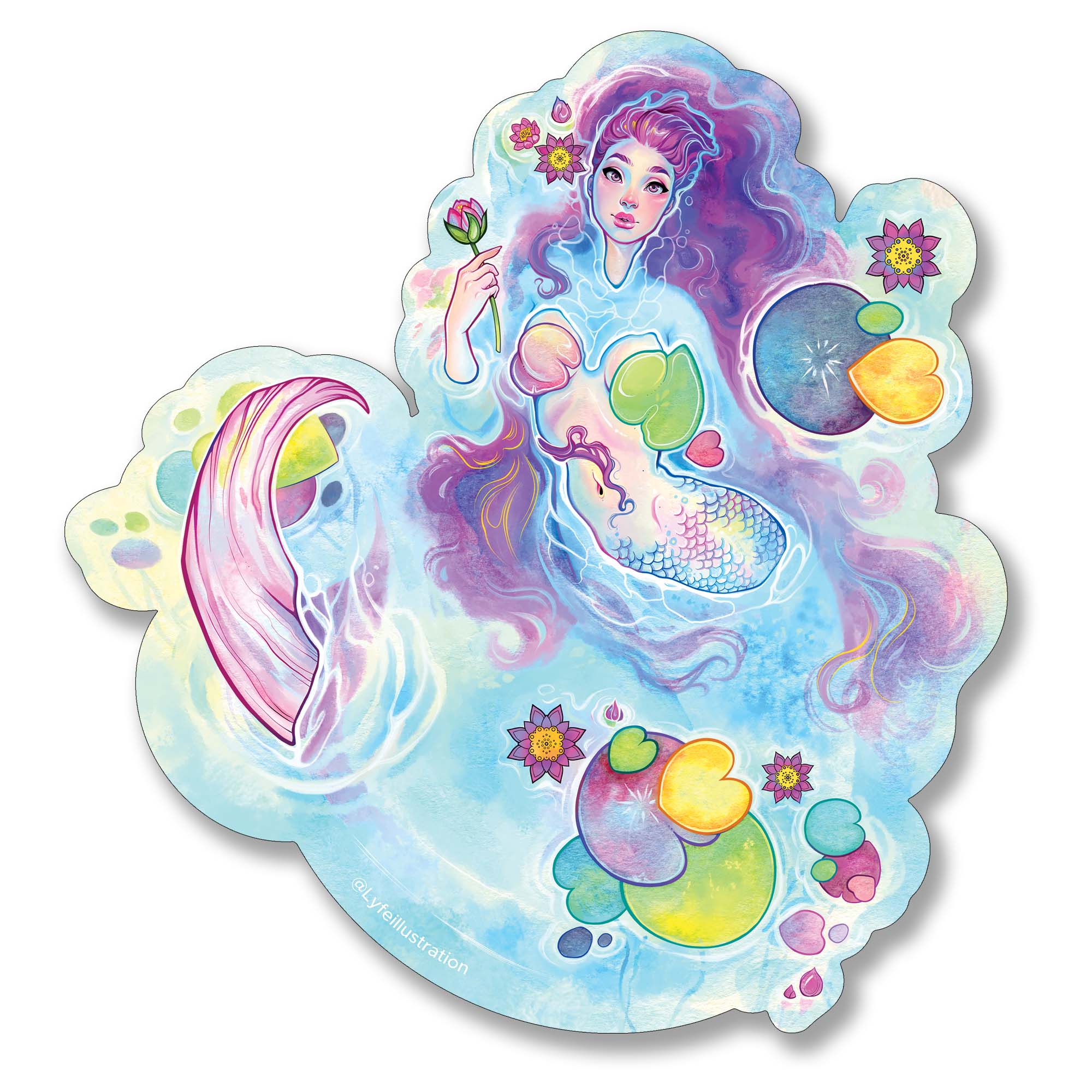 Virgo Mermaid Sticker