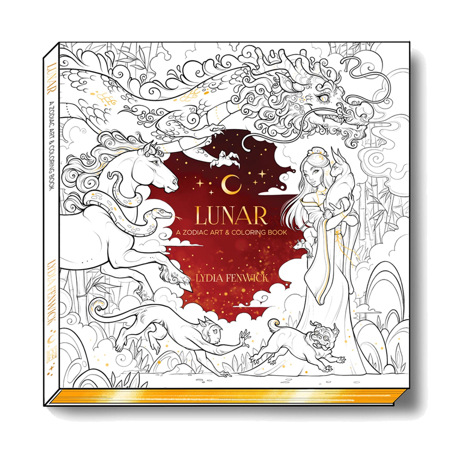 Lunar Zodiac Art & Coloring Book - DELUXE Version of Dover Published "Lunar"