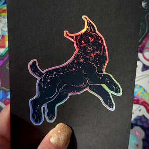 Holographic Galaxy Lynx Sticker