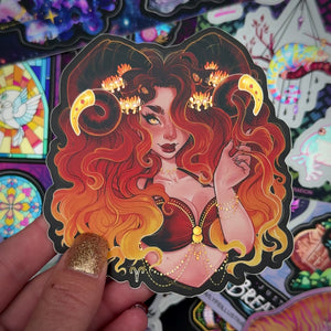 Aries Portrait Sticker