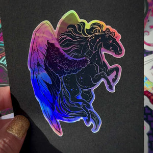 Holographic Galaxy Pegasus Sticker