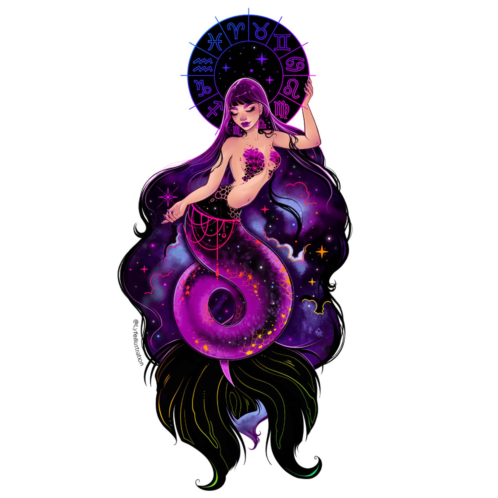 XL Astrology Goddess Sticker