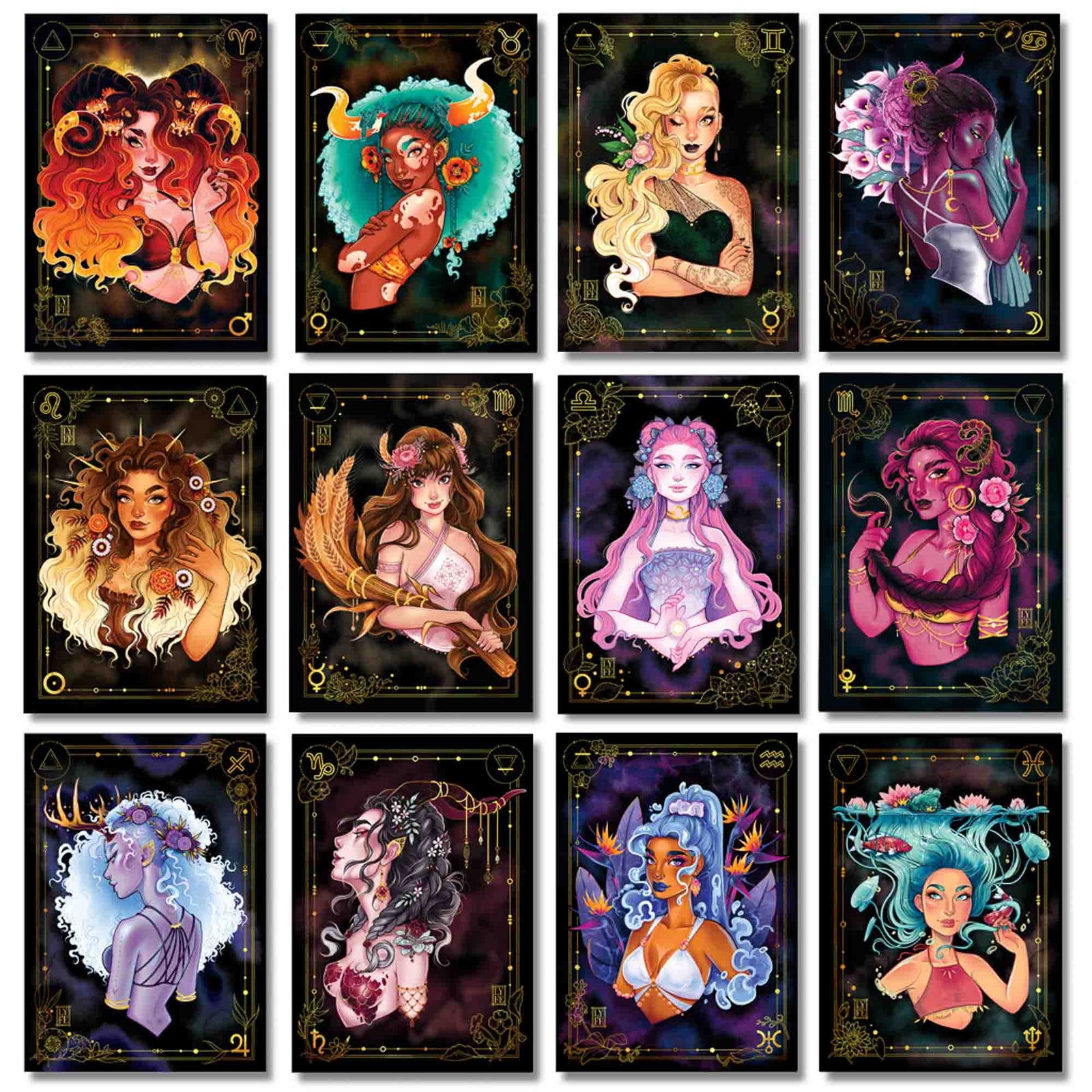 Floral Astrology Print Packs