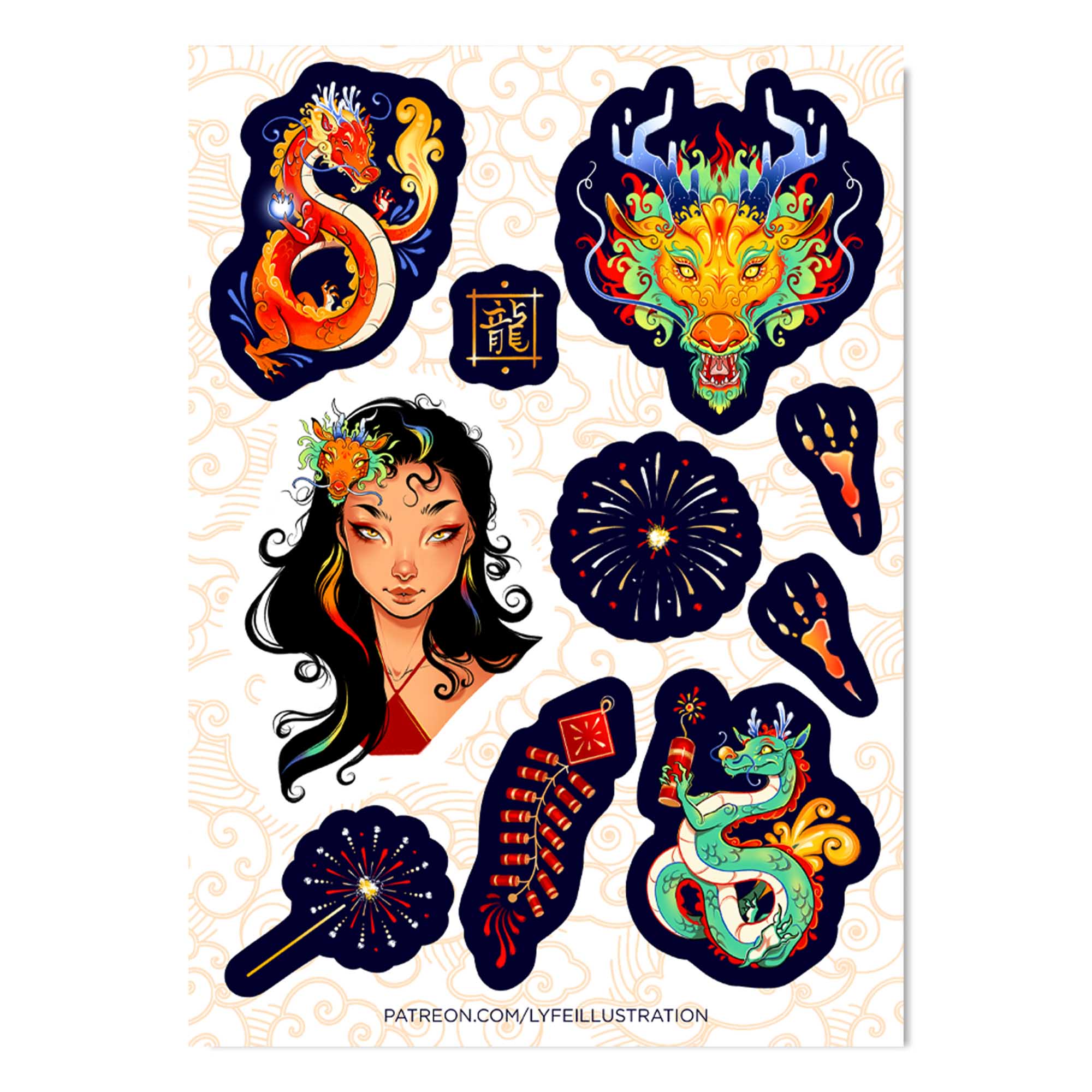 The Dragon Zodiac Sticker Sheet