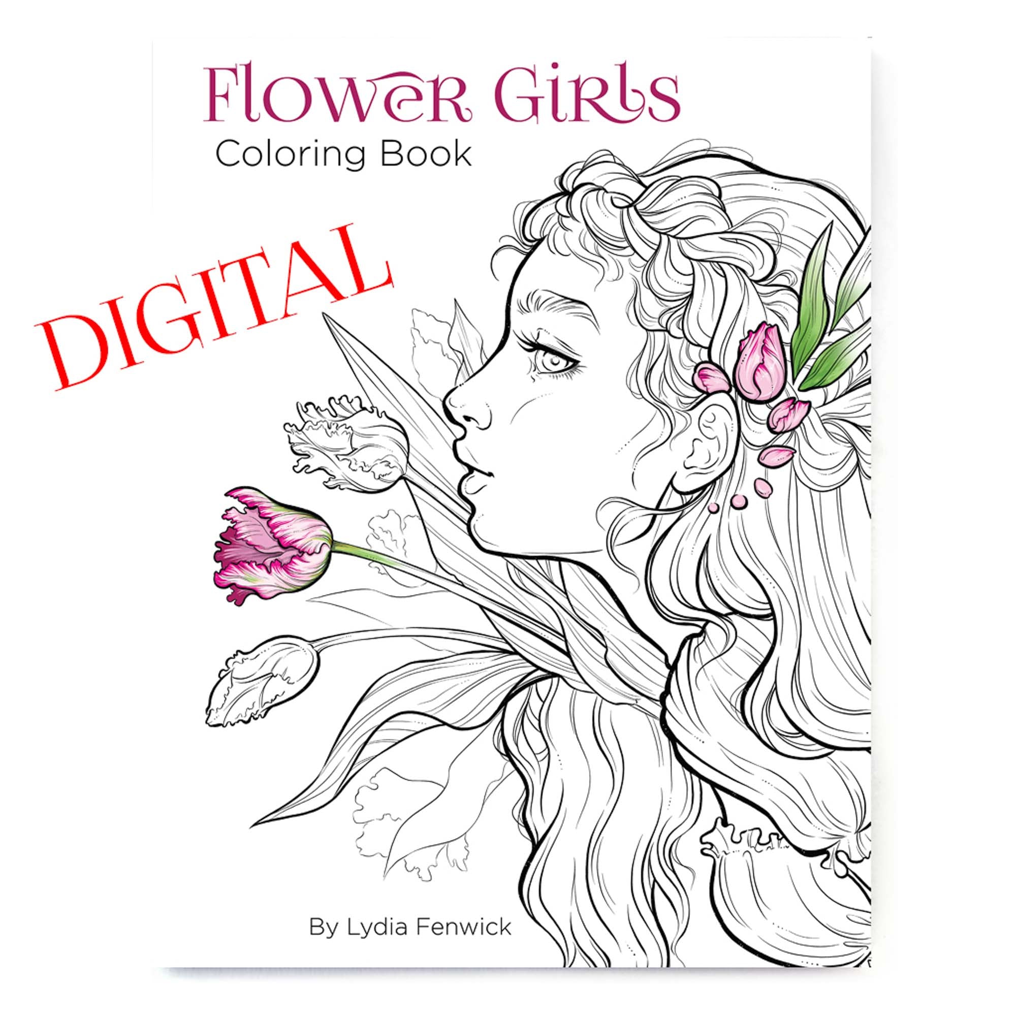 Flower Girls DIGITAL Coloring Book