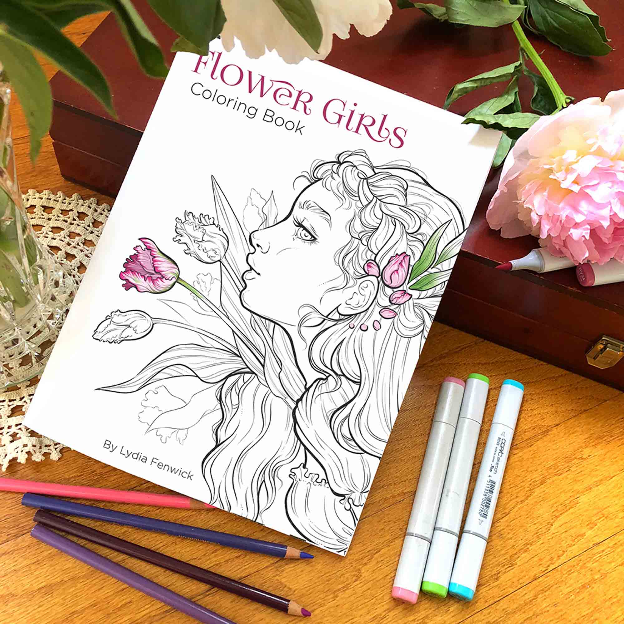 Flower Girls DIGITAL Coloring Book - Lyfe Illustration