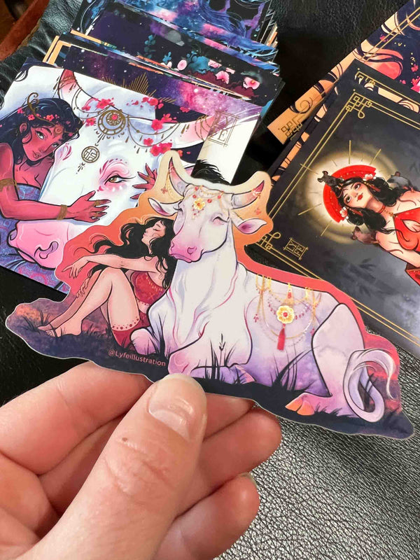 The Ox Zodiac Sticker - Lyfe Illustration