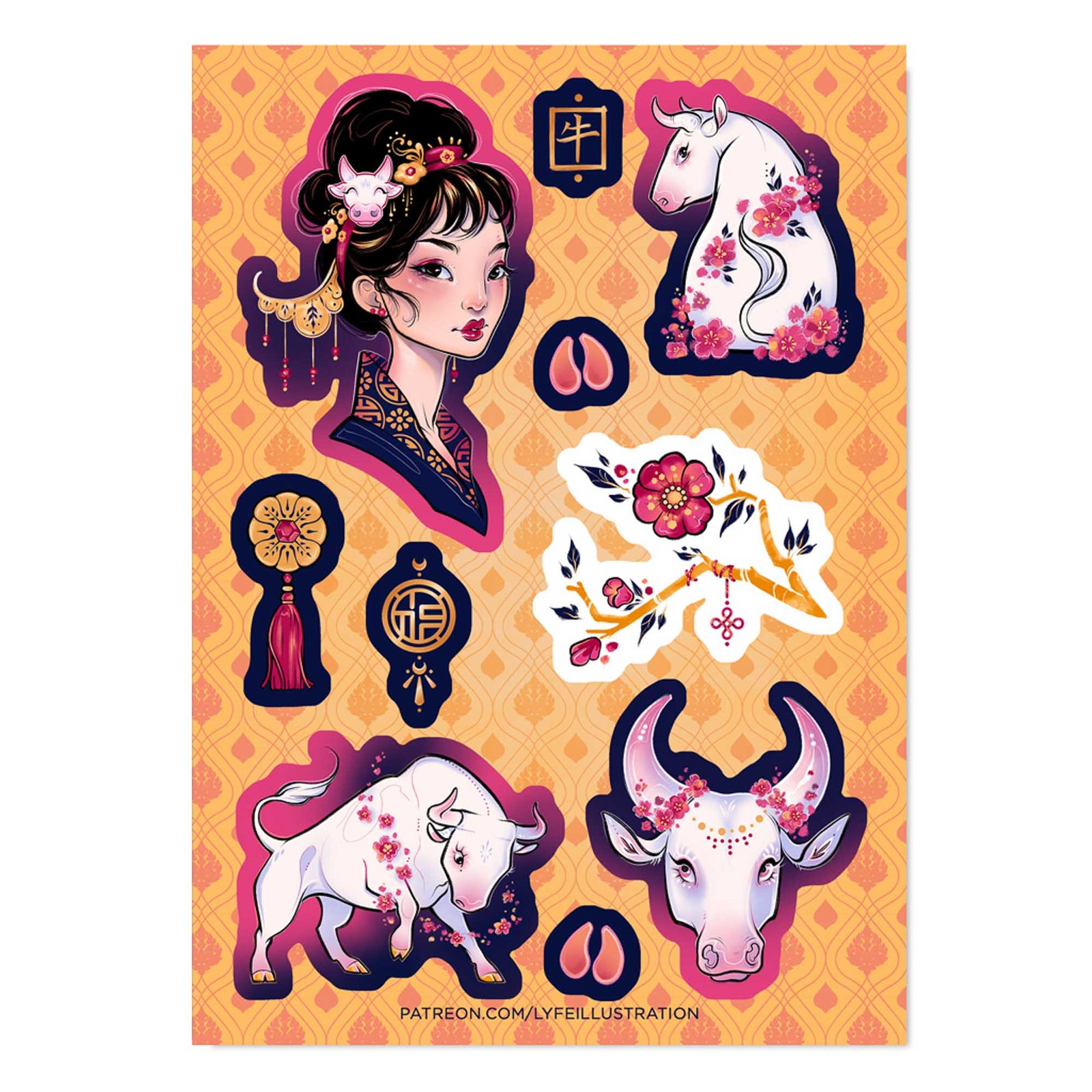The Ox Zodiac Sticker Sheet