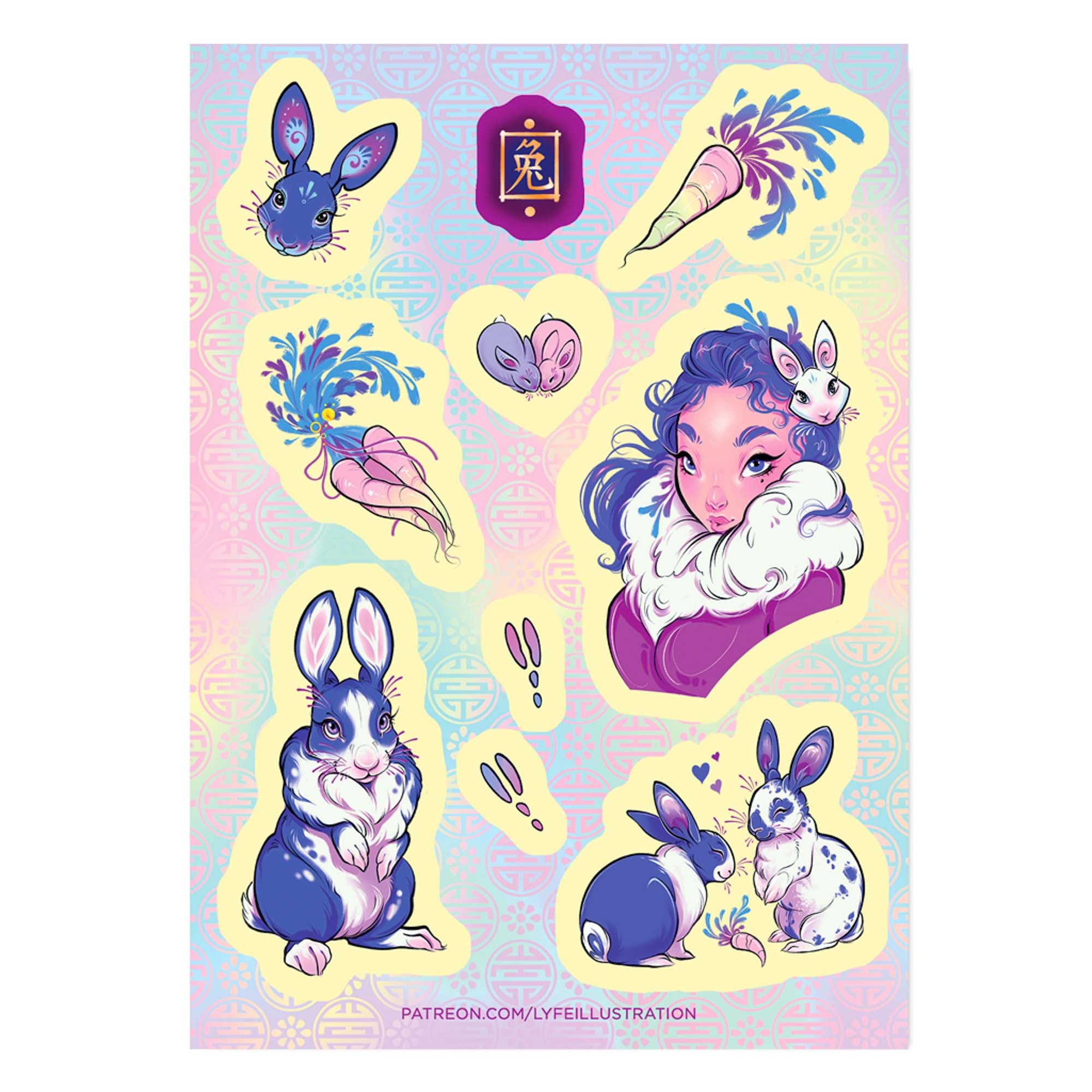 The Rabbit Zodiac Sticker Sheet