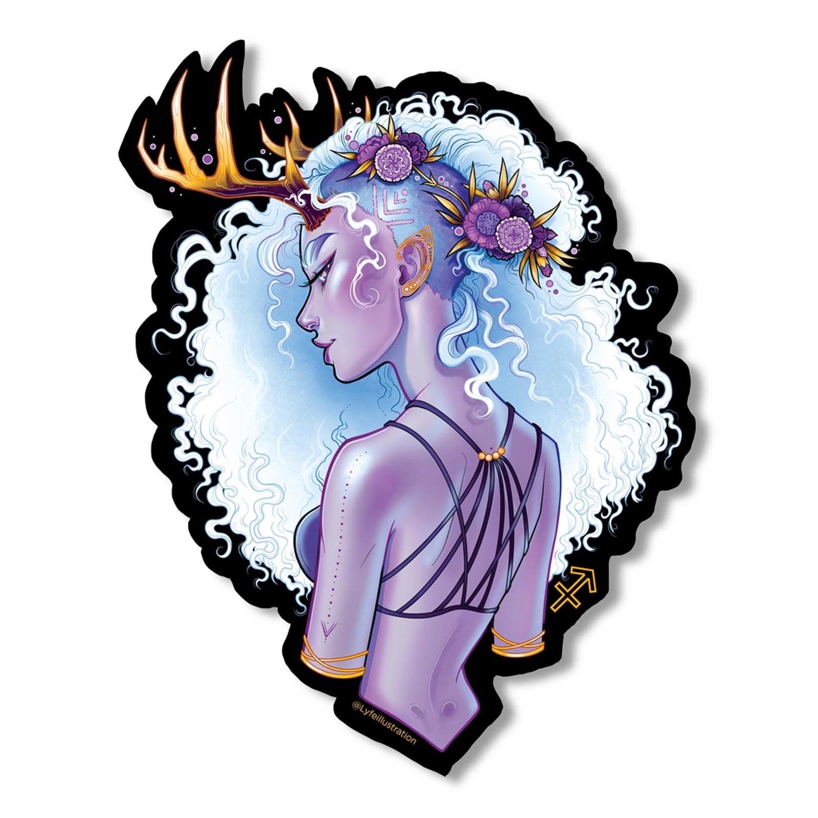 Sagittarius Portrait Sticker