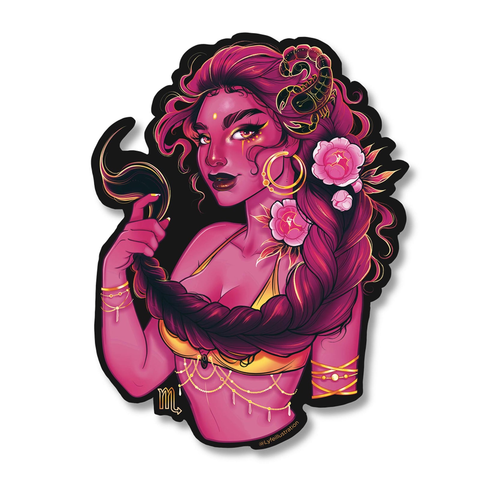 Scorpio Portrait Sticker