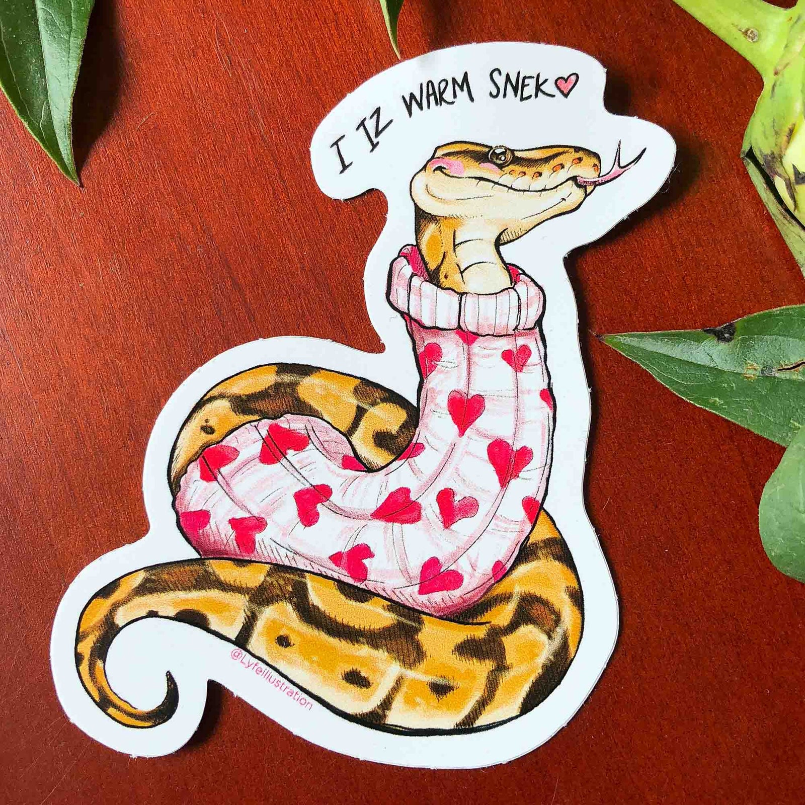 Warm Snek Holographic Sticker