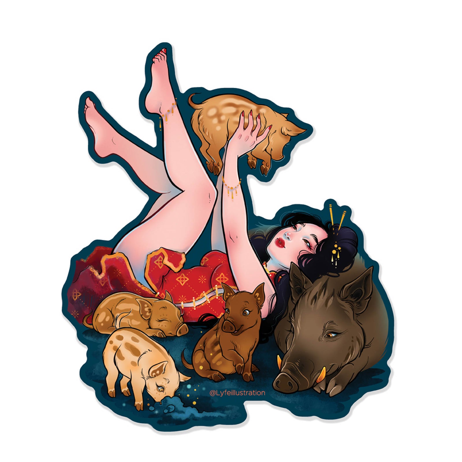 Year of the Boar Zodiac Sticker