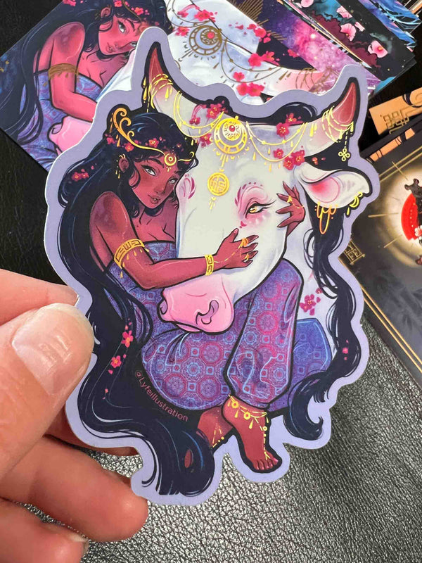 Year of the Ox Zodiac Sticker - Lyfe Illustration