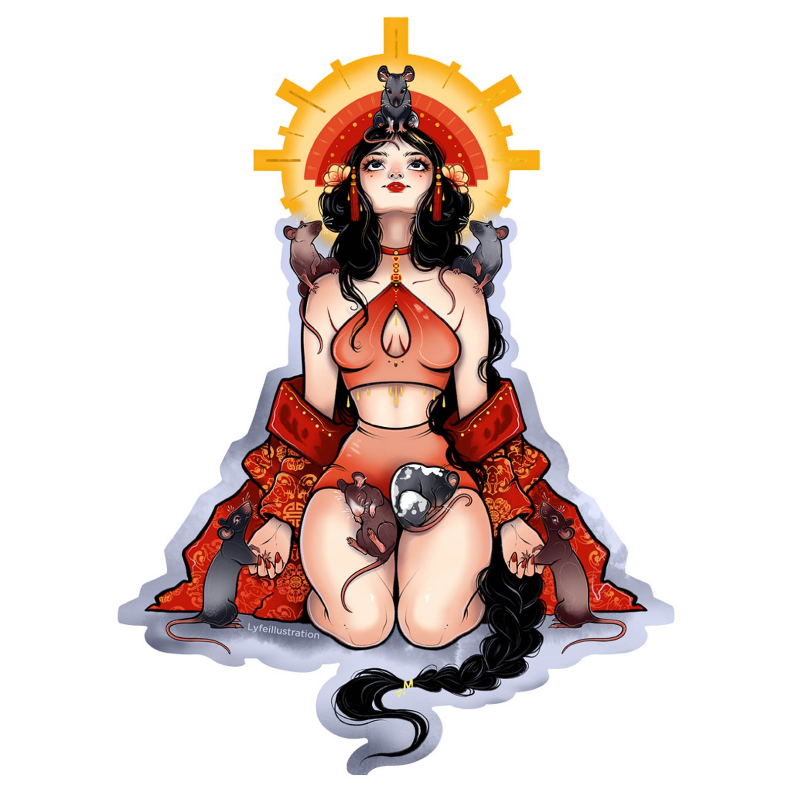 Year of the Rat Zodiac Sticker